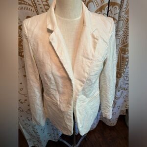 Rachel Zoe linen blazer. White size large
